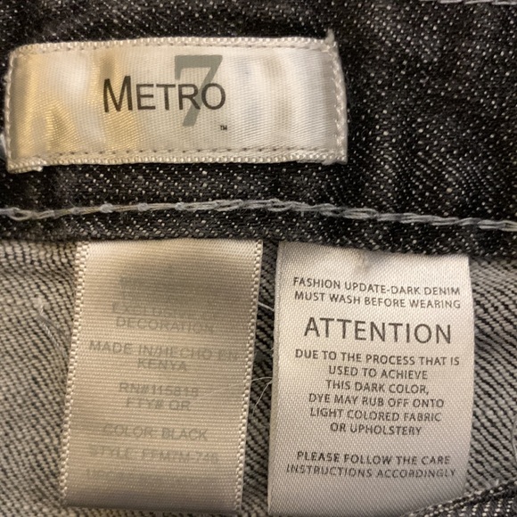 Metro 7 Black Jean Capri’s Sz ~> 4 - Picture 4 of 6